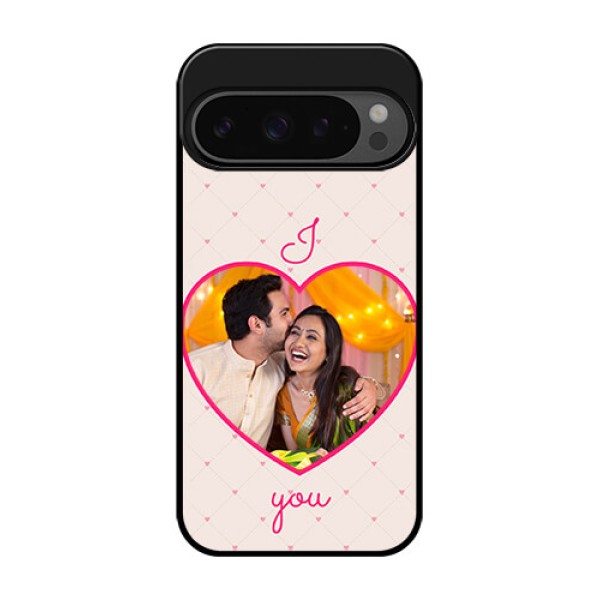 Google Pixel 9 Pro 5G Custom Glass Phone Case - Heart Shape Design