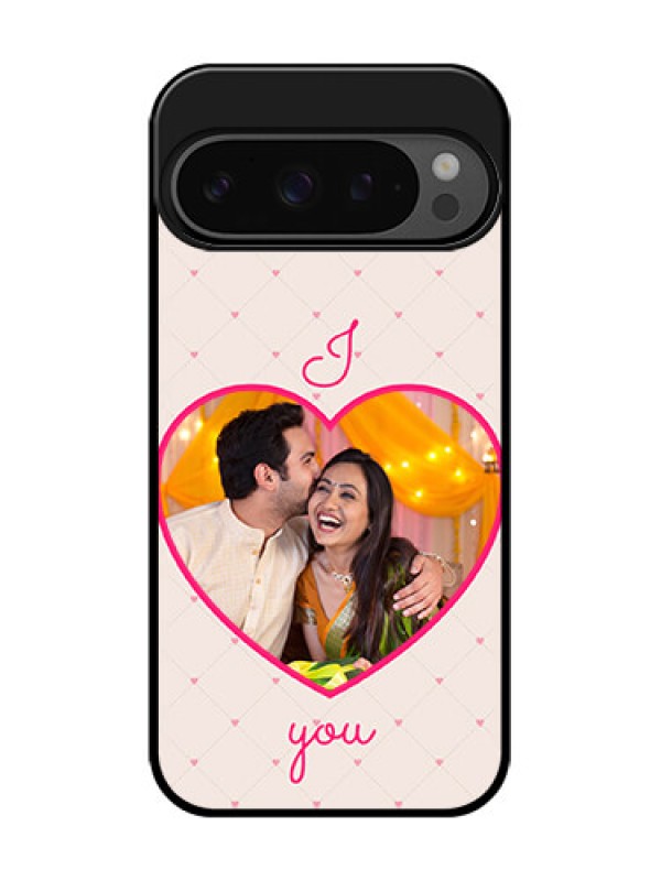 Custom Google Pixel 9 Pro 5G Custom Glass Phone Case - Heart Shape Design