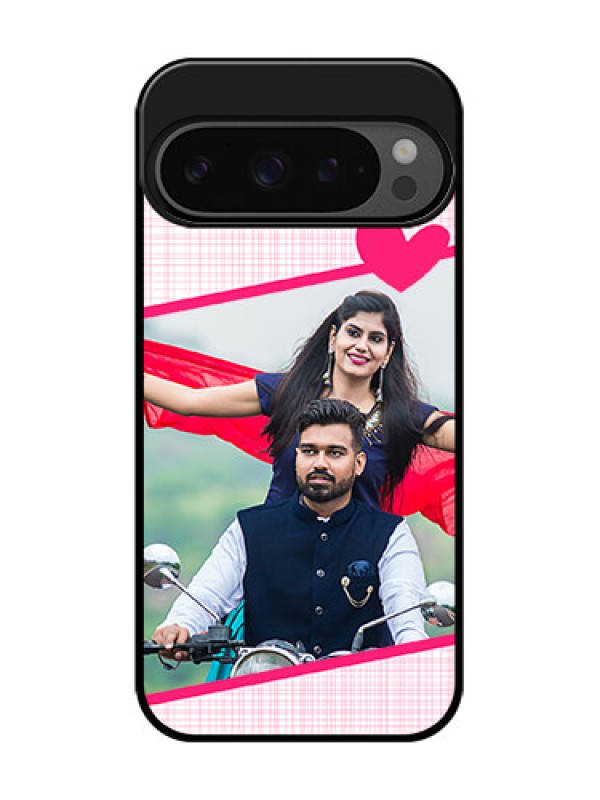 Custom Google Pixel 9 Pro 5G Custom Glass Phone Case - Love Shape Heart Design