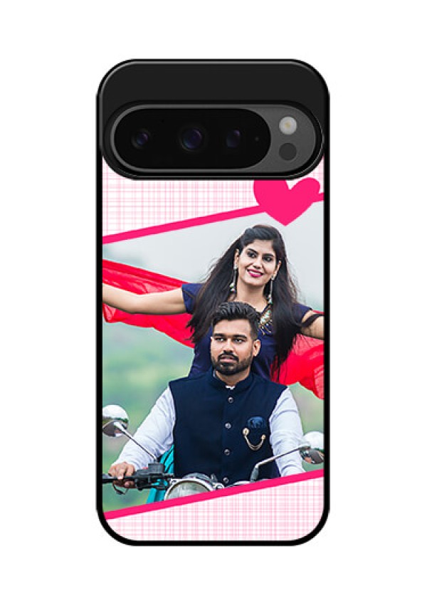 Google Pixel 9 Pro 5G Custom Glass Phone Case - Love Shape Heart Design