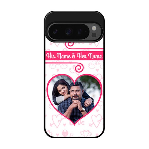 Google Pixel 9 Pro 5G Custom Glass Phone Case - Heart Shape Love Design