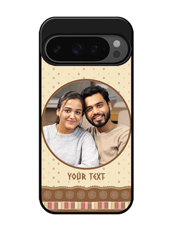 Custom Google Pixel 9 Pro 5G Custom Glass Phone Case - Brown Dotted Mobile Case Design