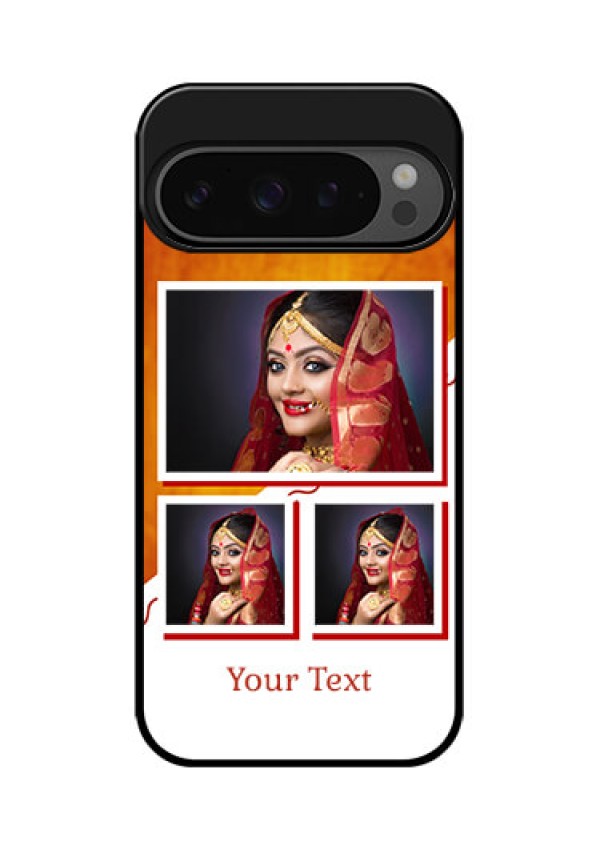 Google Pixel 9 Pro 5G Custom Glass Phone Case - Wedding Memories Design