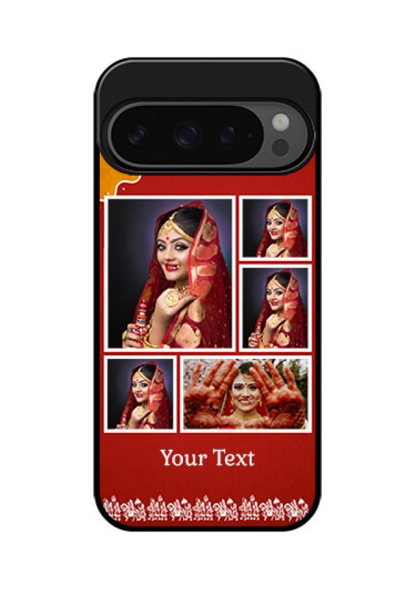 Google Pixel 9 Pro 5G Custom Glass Phone Case - Wedding Pic Upload Design
