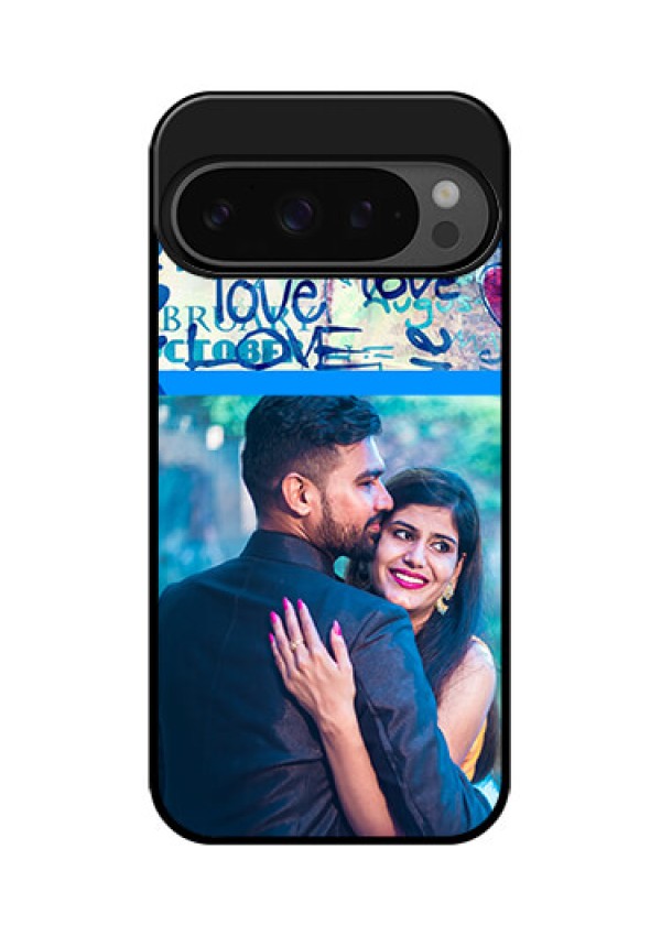 Google Pixel 9 Pro 5G Custom Glass Phone Case - Colorful Love Design