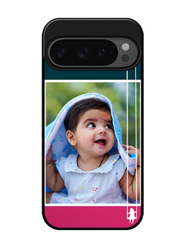 Custom Google Pixel 9 Pro 5G Custom Glass Phone Case - Cute Girl With Cloud Design