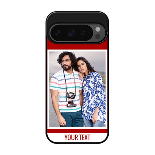 Google Pixel 9 Pro 5G Custom Glass Phone Case - Red Color Design