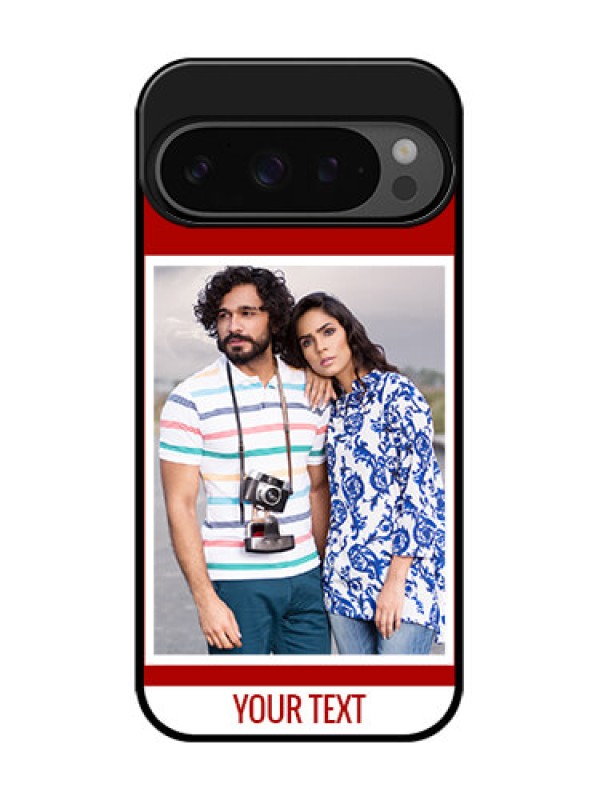 Custom Google Pixel 9 Pro 5G Custom Glass Phone Case - Red Color Design