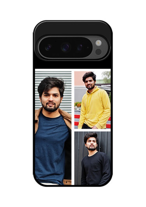 Google Pixel 9 Pro 5G Custom Glass Phone Case - Upload Multiple Picture Design