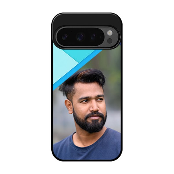 Google Pixel 9 Pro 5G Custom Glass Phone Case - Blue Pattern Design