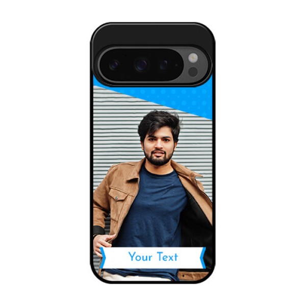 Google Pixel 9 Pro 5G Custom Glass Phone Case - Simple Blue Color Design
