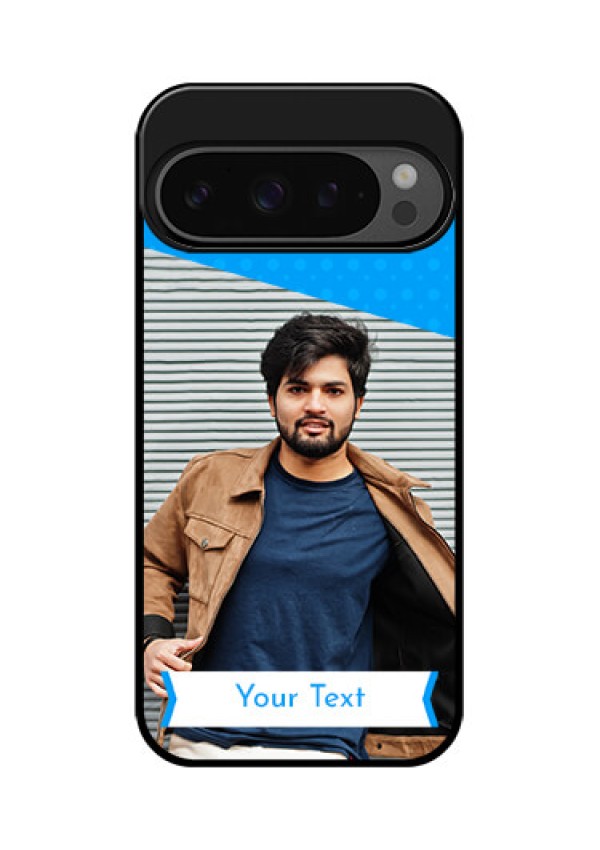 Google Pixel 9 Pro 5G Custom Glass Phone Case - Simple Blue Color Design
