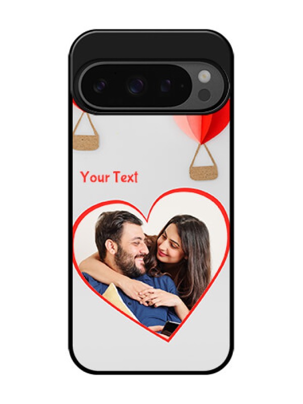 Custom Google Pixel 9 Pro 5G Custom Glass Phone Case - Parachute Love Design