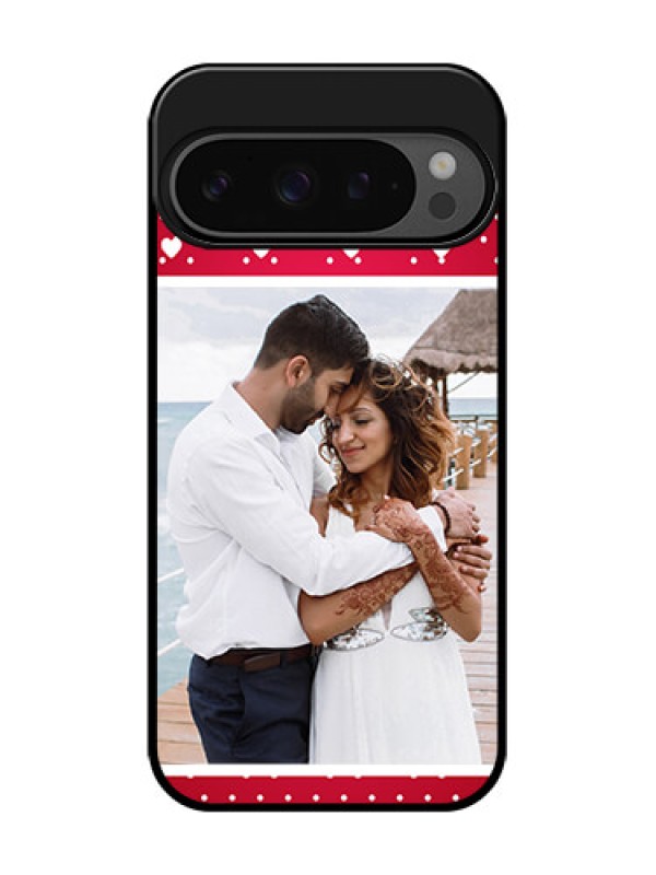 Custom Google Pixel 9 Pro 5G Custom Glass Phone Case - Hearts Mobile Case Design