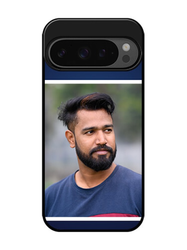 Custom Google Pixel 9 Pro 5G Custom Glass Phone Case - Simple Royal Blue Design