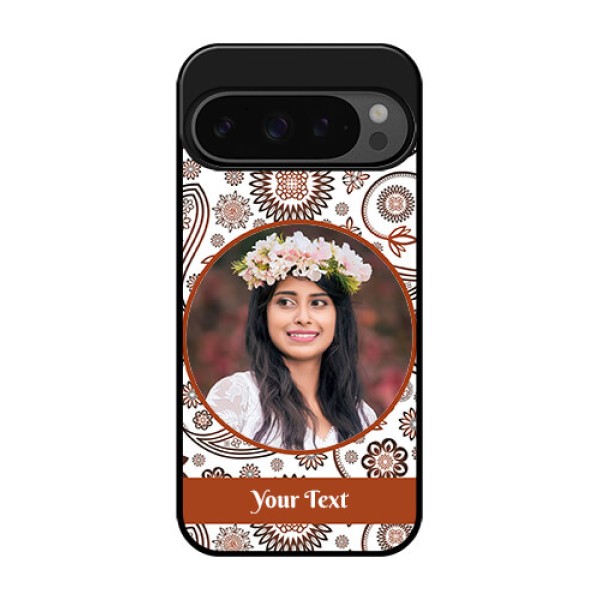 Google Pixel 9 Pro 5G Custom Glass Phone Case - Abstract Flower Design