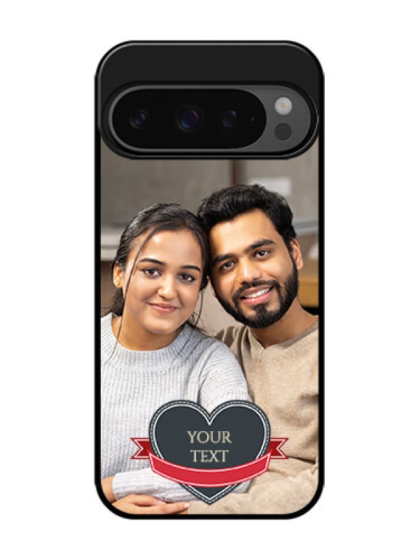 Custom Google Pixel 9 Pro 5G Custom Glass Phone Case - Just Married Couple Design