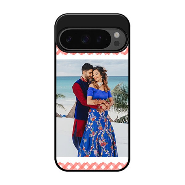 Google Pixel 9 Pro 5G Custom Glass Phone Case - Pink Pattern Design