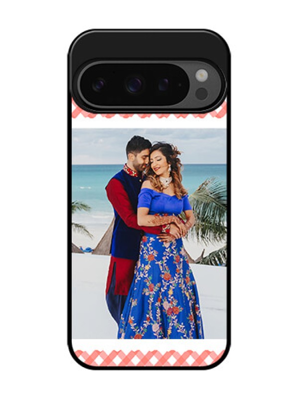 Custom Google Pixel 9 Pro 5G Custom Glass Phone Case - Pink Pattern Design
