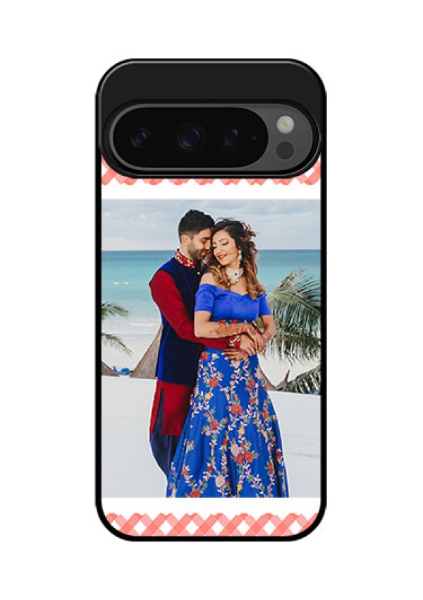 Google Pixel 9 Pro 5G Custom Glass Phone Case - Pink Pattern Design