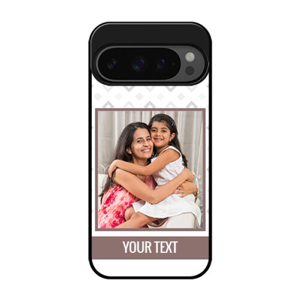 Google Pixel 9 Pro 5G Custom Glass Phone Case - Simple Diamond Design