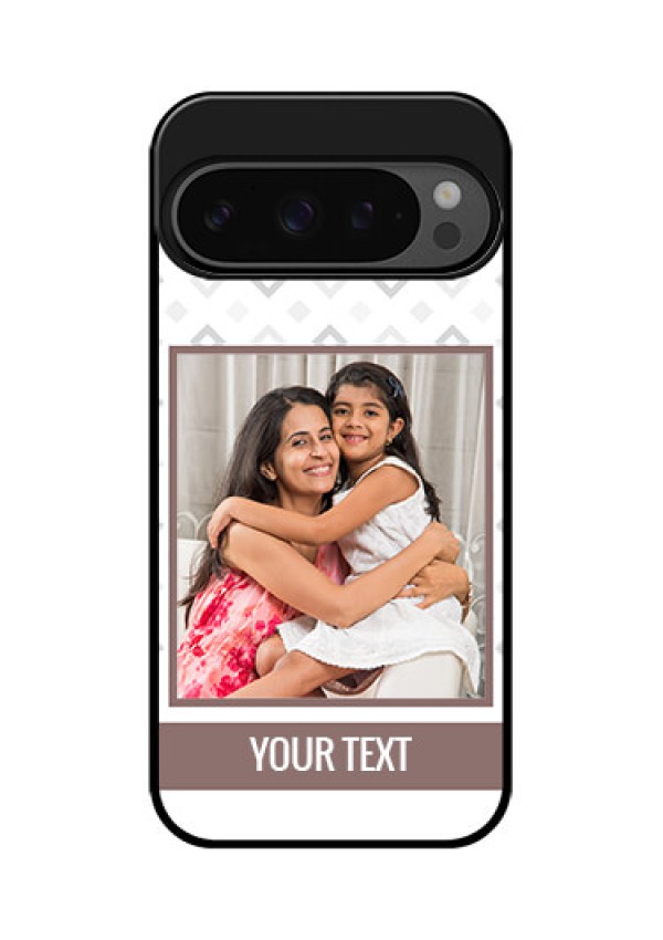 Google Pixel 9 Pro 5G Custom Glass Phone Case - Simple Diamond Design