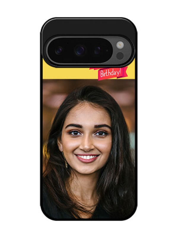 Custom Google Pixel 9 Pro 5G Custom Glass Phone Case - Happy Birthday Design