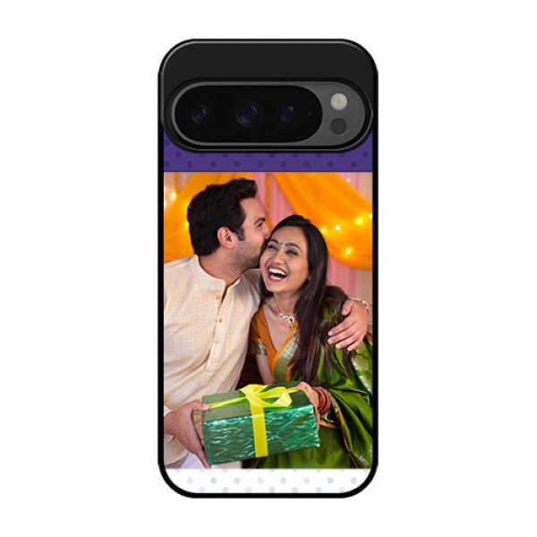 Google Pixel 9 Pro 5G Custom Glass Phone Case - Violet Colored Pattern Design