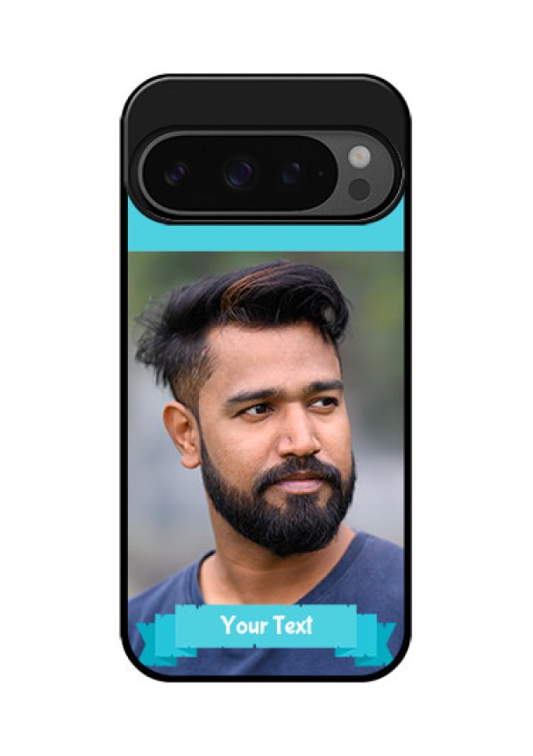 Google Pixel 9 Pro 5G Custom Glass Phone Case - Blue Color Design