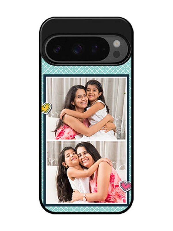 Custom Google Pixel 9 Pro 5G Custom Glass Phone Case - 2 Image Holder With Pattern Design