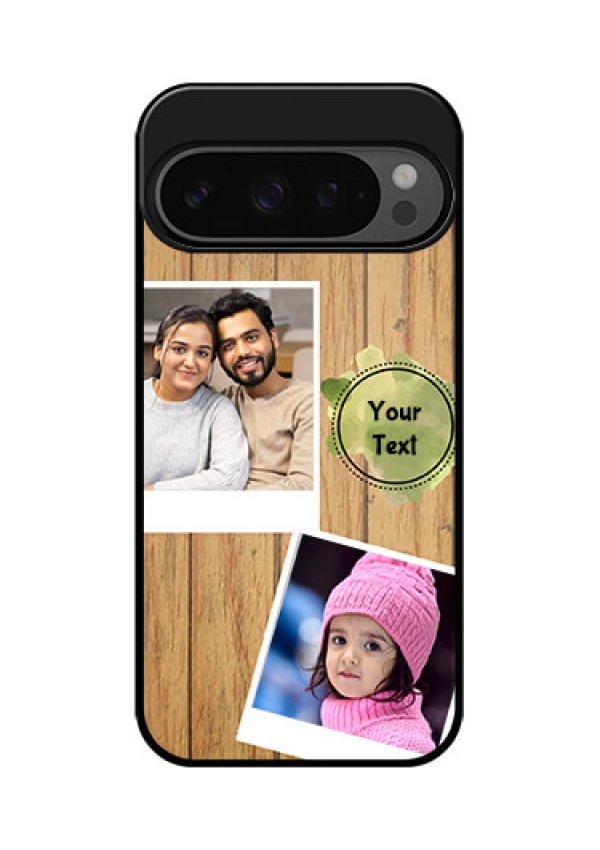 Google Pixel 9 Pro 5G Custom Glass Phone Case - Wooden Texture Design