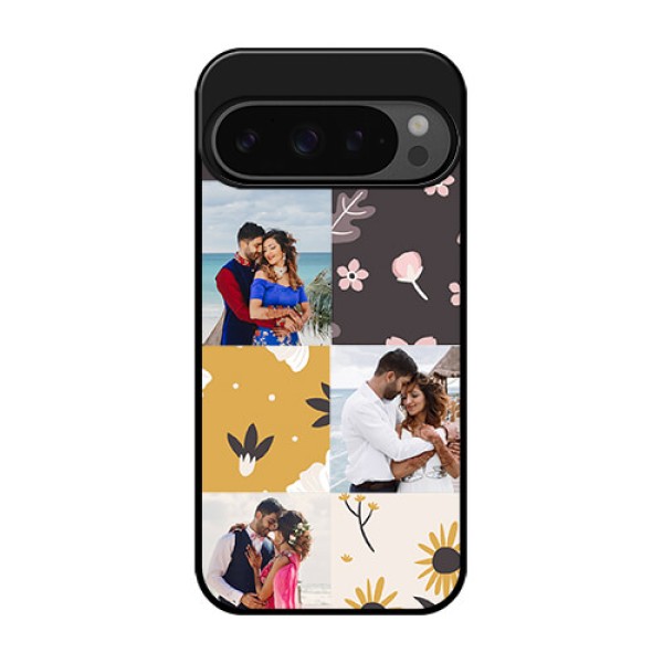 Google Pixel 9 Pro 5G Custom Glass Phone Case - 3 Images With Floral Design