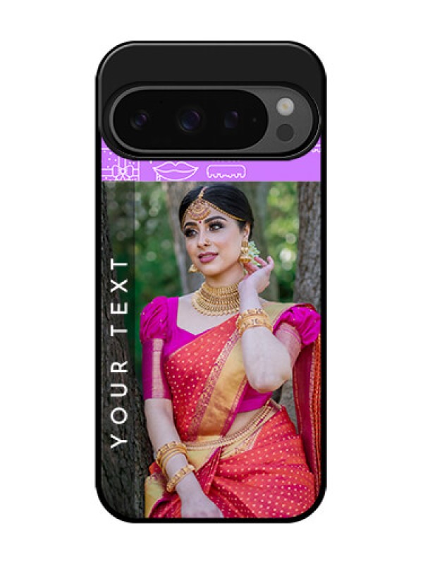 Custom Google Pixel 9 Pro 5G Custom Glass Phone Case - Birthday Icons Design