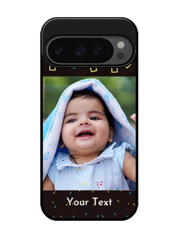 Custom Google Pixel 9 Pro 5G Custom Glass Phone Case - With Confetti Birthday Design