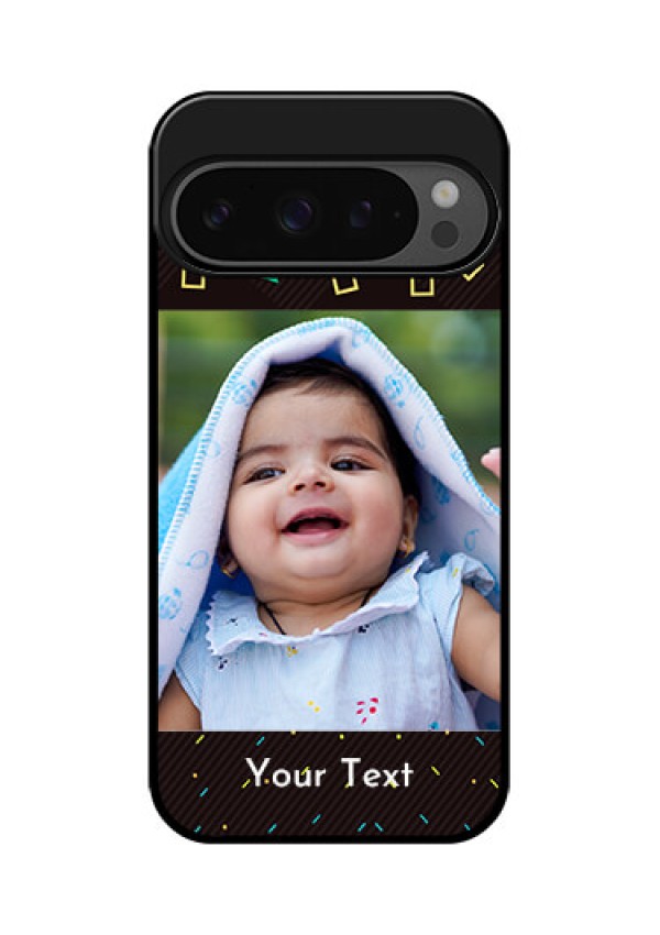 Google Pixel 9 Pro 5G Custom Glass Phone Case - With Confetti Birthday Design