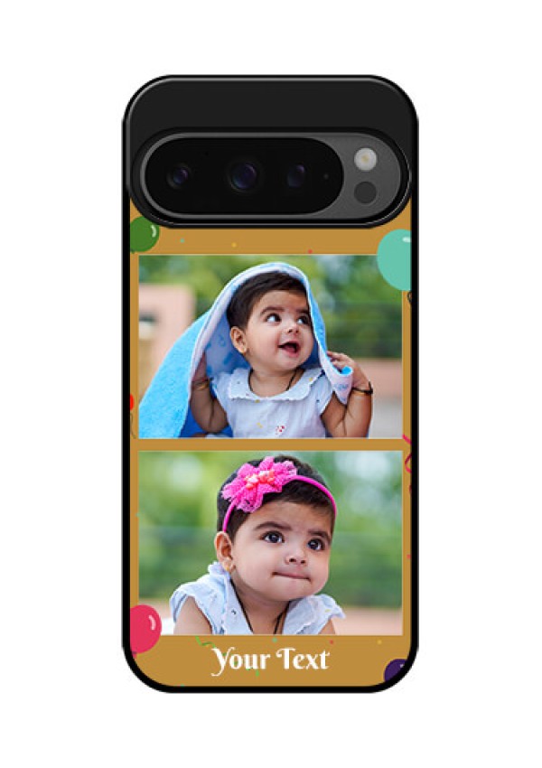 Google Pixel 9 Pro 5G Custom Glass Phone Case - Image Holder With Birthday Celebrations Design