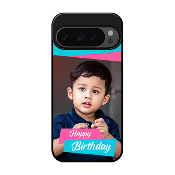 Google Pixel 9 Pro 5G Custom Glass Phone Case - Image Holder With 2 Color Design
