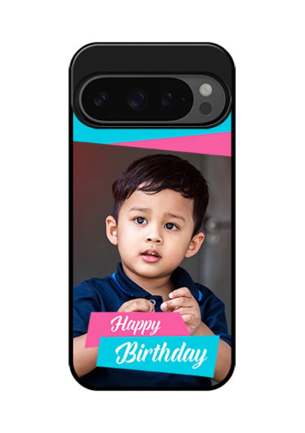 Google Pixel 9 Pro 5G Custom Glass Phone Case - Image Holder With 2 Color Design