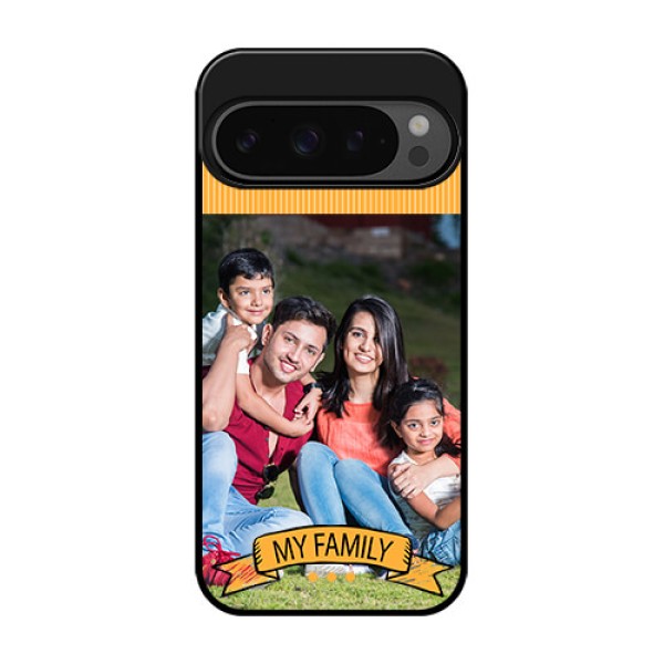 Google Pixel 9 Pro 5G Custom Glass Phone Case - My Family Design