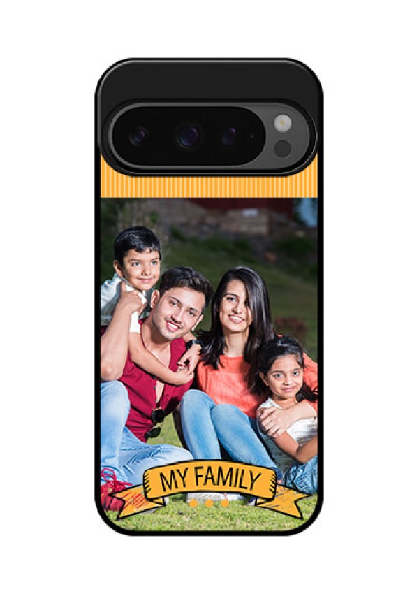 Google Pixel 9 Pro 5G Custom Glass Phone Case - My Family Design