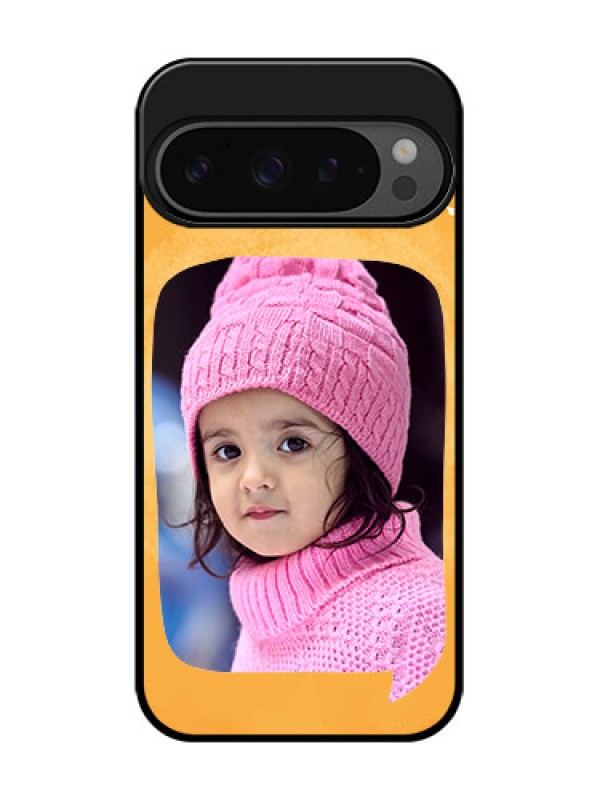 Custom Google Pixel 9 Pro 5G Custom Glass Phone Case - Water Color Design With Bird Icons