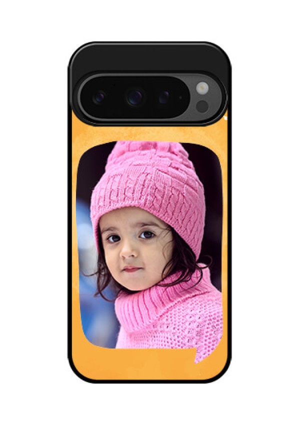 Google Pixel 9 Pro 5G Custom Glass Phone Case - Water Color Design With Bird Icons