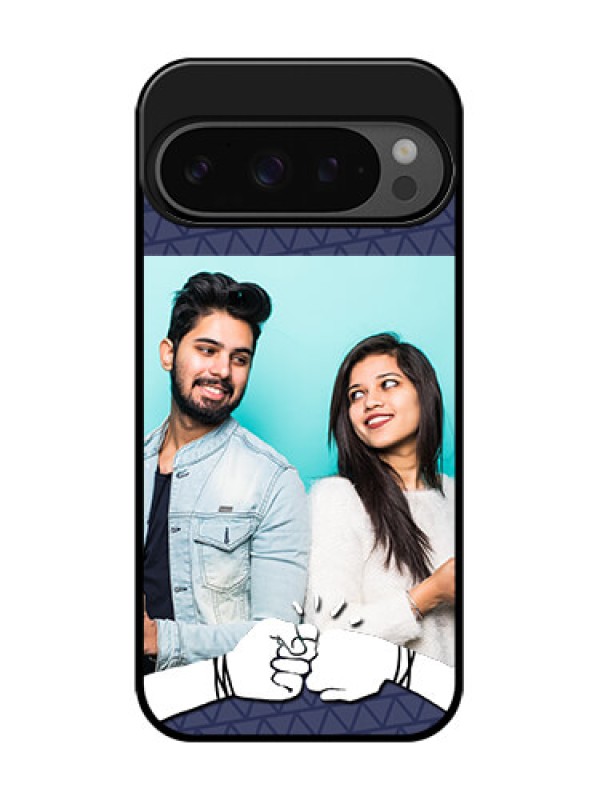 Custom Google Pixel 9 Pro 5G Custom Glass Phone Case - With Best Friends Design