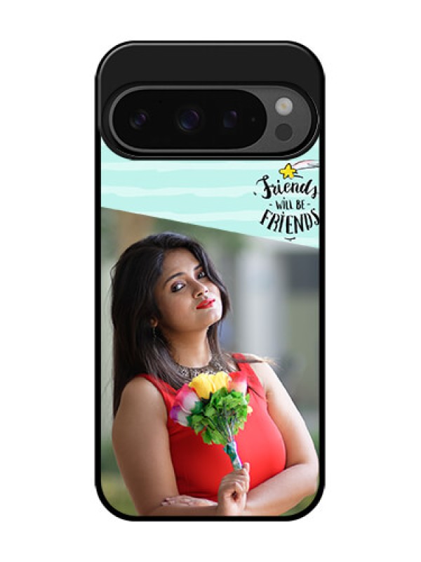 Custom Google Pixel 9 Pro 5G Custom Glass Phone Case - Friends Picture Icon Design