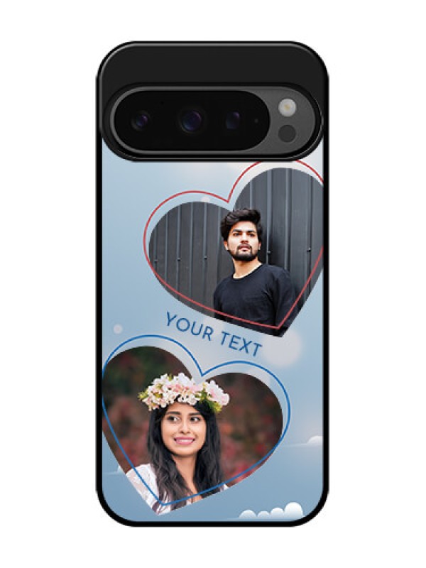 Custom Google Pixel 9 Pro 5G Custom Glass Phone Case - Blue Color Couple Design