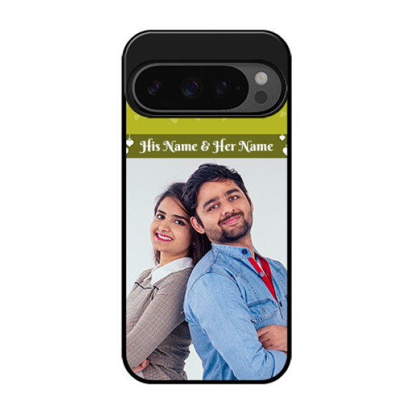 Google Pixel 9 Pro 5G Custom Glass Phone Case - You and Me Heart Design