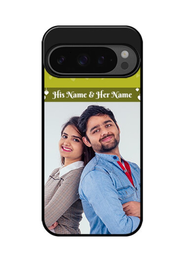 Google Pixel 9 Pro 5G Custom Glass Phone Case - You and Me Heart Design