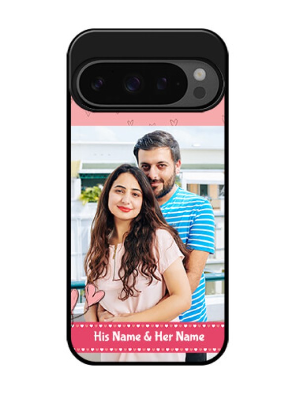 Custom Google Pixel 9 Pro 5G Custom Glass Phone Case - Love Design Peach Color