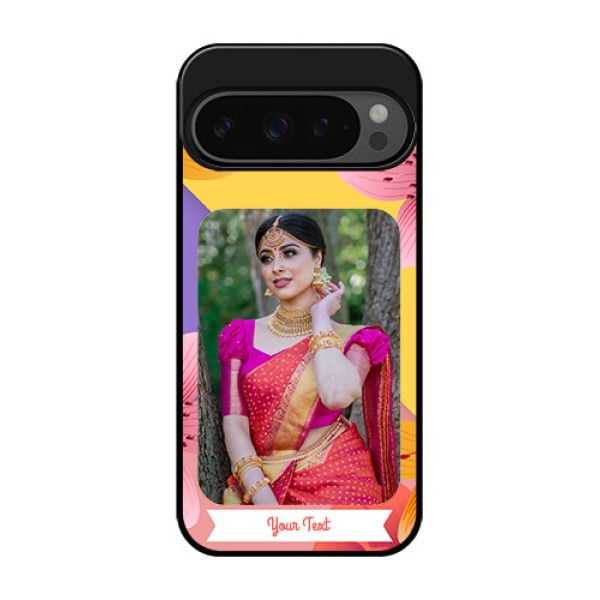 Google Pixel 9 Pro 5G Custom Glass Phone Case - 3 Image With Vintage Floral Design