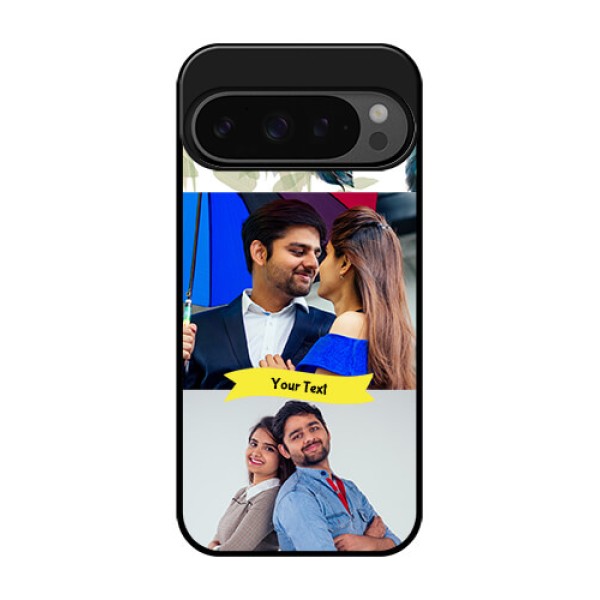 Google Pixel 9 Pro 5G Custom Glass Phone Case - Image With Boho Peacock Feather Design